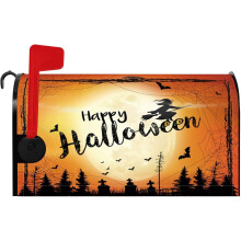 Halloween Magnetic Mailbox Cover Graveyard Witch Design
