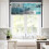 Abstract Turquoise Grey Curtains 3 pcs Rod Pocket 3