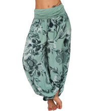 Women's High Waist Wide Leg Palazzo Pants Green S