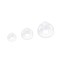 Silicone Earphone Domes Transparent L Size 10Pcs