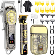Professional Rechargeable Hair Clipper Set for Men Cordless
