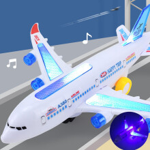 Motorized Airplane Toy for Kids with Sound and Light Effects