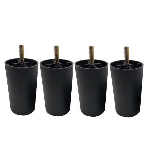 Plertrvy Replacement Sofa Legs Brown Plastic Round 4-inch