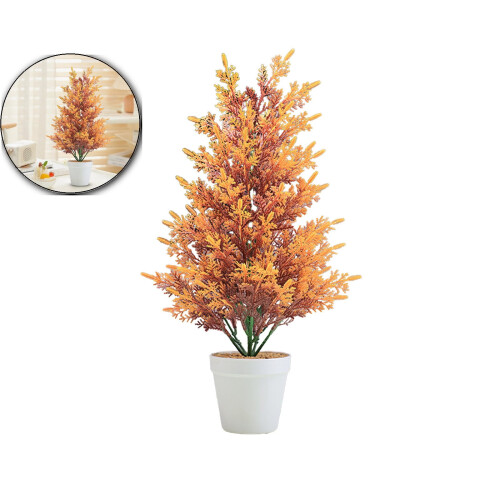 Artificial Cedar Tree Realistic Foliage 6ft with White Pot