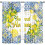 Lemon Kitchen Curtains Retro Blue Tiles Fruit Leaves Design 3