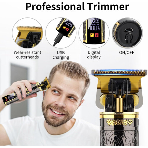 Professional Rechargeable Hair Clipper Set for Men Cordless 2