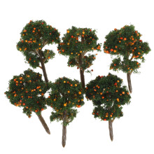 NICEXMAS Plastic Lemon Tree Faux Plant for Model Scenery 6