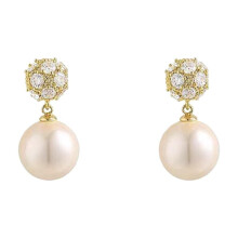 Pearl Earrings for Women Light Luxury Silver Needle White