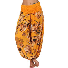 Women's Flowy High-Waist Palazzo Pants Orange XXXL