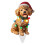 Dog Christmas Figurines Santa Hats String Lights 1 Set 1