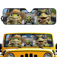 Turtle Family Windshield Sun Shade for Jeep Wrangler JK/JL