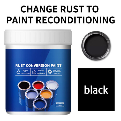 Rust Converter Paint for Metal Water-Based 500g Black