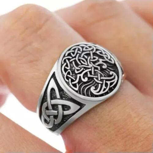 925 Silver Men's Punk Rings Size 6-13 1
