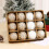 Christmas Ornament Set Green White 12pcs 7cm 1