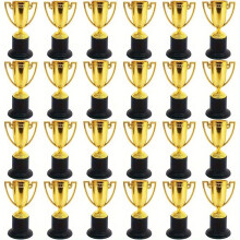 Gold Mini Trophy Props Sports Theme 24 Pieces
