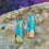 Boho Drop Earrings 925 Silver with Turquoise Tourmaline One 4