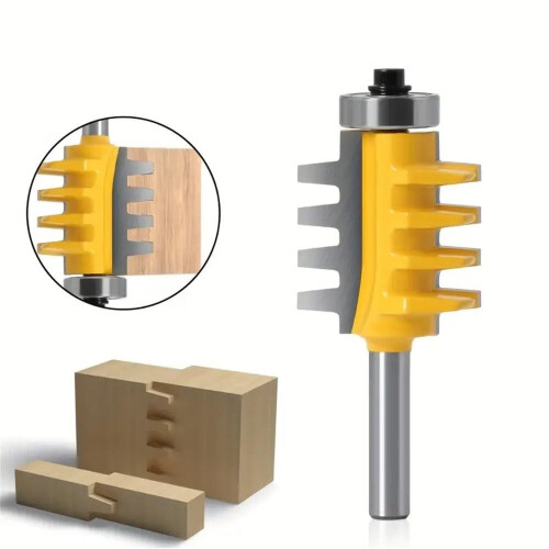 Rail Reversible Finger Joint Router Bit Cone Tenon 1 Piece 2