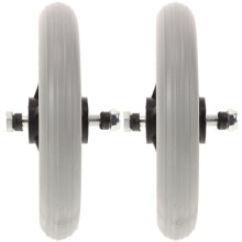 Supvox Grey Rubber Steel Wheelchair Front Wheels 2 Pcs