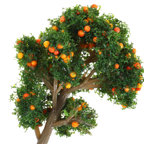 NICEXMAS Plastic Lemon Tree Faux Plant for Model Scenery 6 2