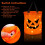 Halloween-kurpitsakarkkiämpäri LED-valolla ja 3
