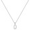 925 Sterling Silver Initial Pendant Necklace with Figaro 1