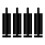 Black Adjustable Sofa Feet 10cm 4 Pcs 4