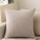 Light Grey Cotton-Linen Pillow Cases 15.75x15.75 Inch 2 Pack 1