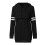 Maternity Stripe Long Sleeve Mock Neck Sweater Loose Knit 2