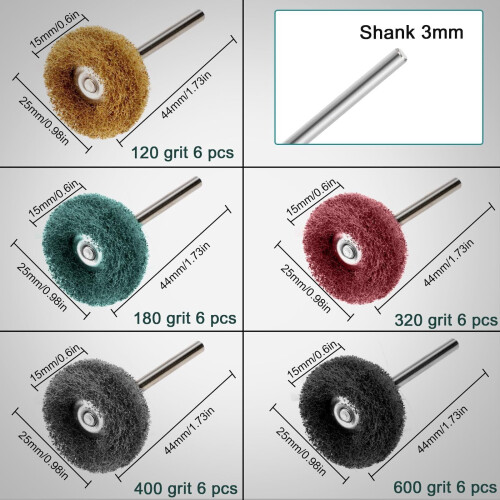 Mini Polishing Kit Abrasive Buffing Wheels 75PCS 2
