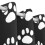 Dog Paws White Blackout Curtains for Sliding Glass Doors 2 3