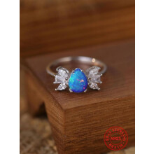 APIPEE Sterling Silver Opal Ring for Women S925