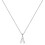 Sterling Silver Initial Pendant Necklace with Figaro Chain 1
