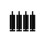 Black Adjustable Sofa Feet 12cm 4 pcs 4