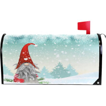 Christmas Gnome Magnetic Mailbox Cover 25.5 x 21 inches