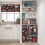 Coffee Kitchen Curtains Set Black Red 36 inch Rod Pocket 6