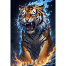 Anime Tiger Wooden Jigsaw Puzzle for Adults 300 Pieces
