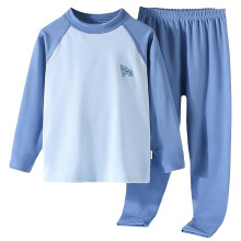Kids Thermal Underwear Set Cotton 2PC Blue 12-14 Years