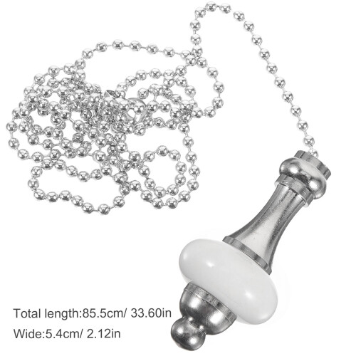 White Ceiling Fan Pull Chain Extension 36 Inch 1