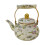 Vintage Enamel Tea Kettle Floral Pattern 84 oz Stovetop 1