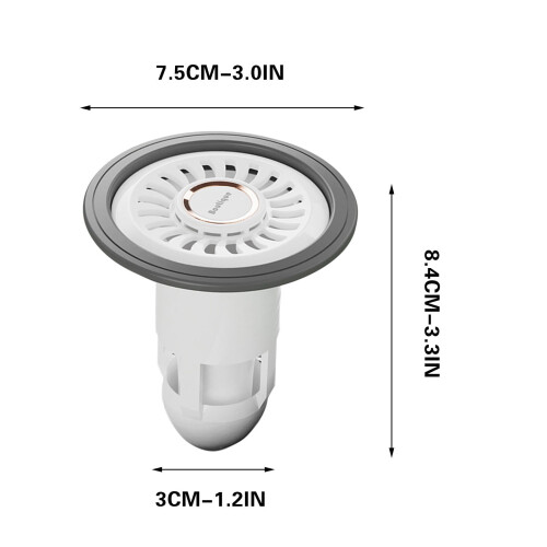 Silicone Floor Drain Sleeve with One-Way Valve Hair Filter 2
