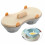 BE-TOOL Double Microwave Egg Poacher with Drain Bowl Orange 8