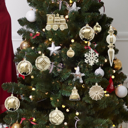 Christmas Decorations Gold Electroplated Plastic Balls 60 1