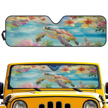 Tropical Turtle Windshield Sun Shade Foldable UV-Blocking