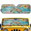 Tropical Turtle Windshield Sun Shade Foldable UV-Blocking 1