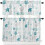 Turquoise Coastal Kitchen Curtains and Valances Set 36 inch 2
