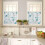 Turquoise Coastal Kitchen Curtains and Valances Set 36 inch 4