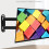 Black Flat Screen TV Wall Mount Bracket 360 Rotation 1 4
