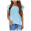 Girls Knot Tunic Top Light Blue M 1