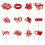 Valentine Cupcake Toppers Glitter Heart 12 pcs 1