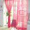 Solid Color Wedding Curtain Rose Red 100x201 cm 1